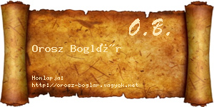 Orosz Boglár névjegykártya